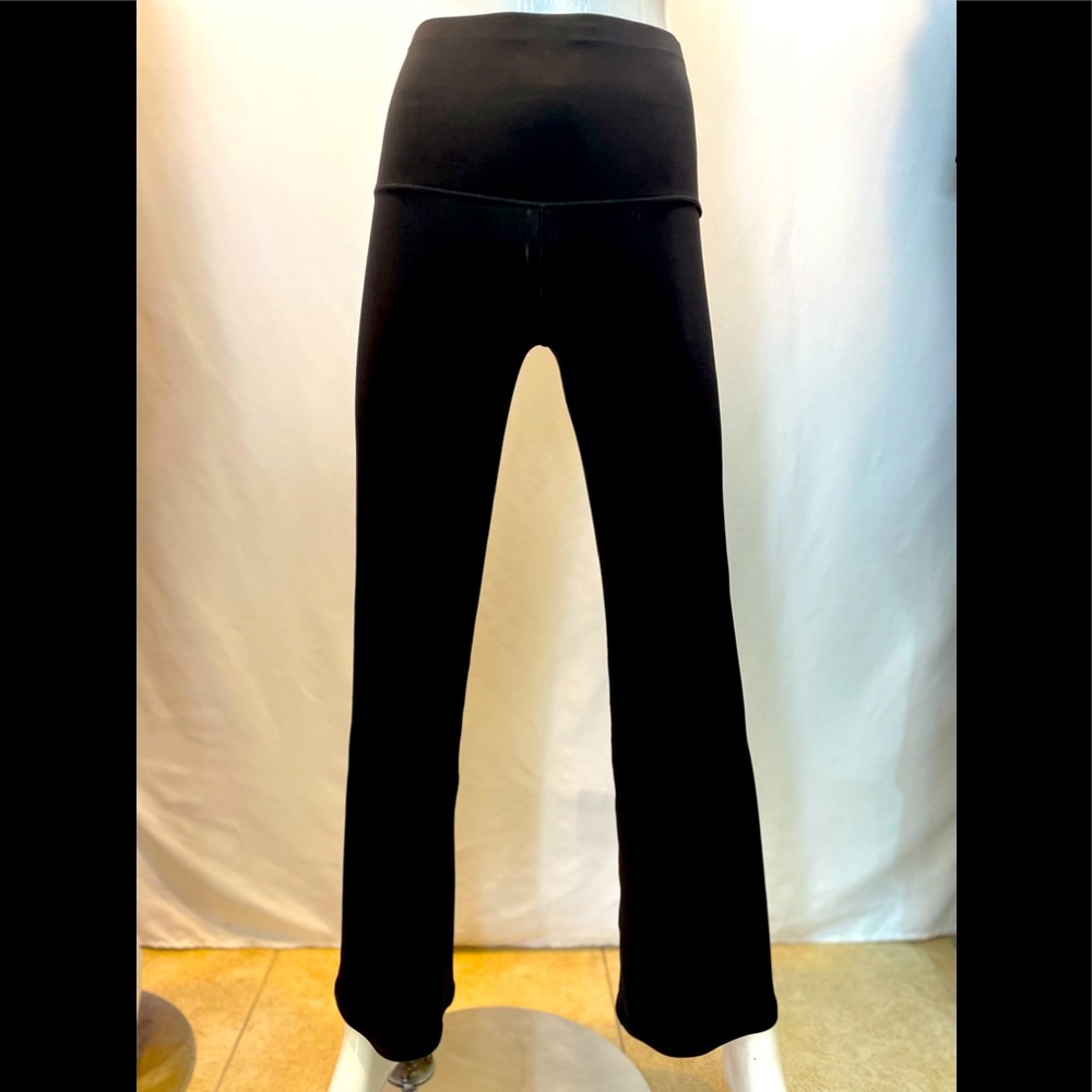 EVA VARRO, HIGH ELASTIC DOUBLE WAIST ,STRAIGHT PANTS-BLACK